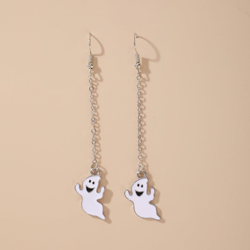 New Jewelry Halloween Funny And Fun Pumpkin Ghost Exaggerated Acrylic Earrings-Jewearrings