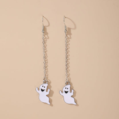 New Jewelry Halloween Funny And Fun Pumpkin Ghost Exaggerated Acrylic Earrings-Jewearrings