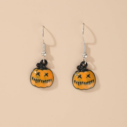 New Jewelry Halloween Funny And Fun Pumpkin Ghost Exaggerated Acrylic Earrings-Jewearrings