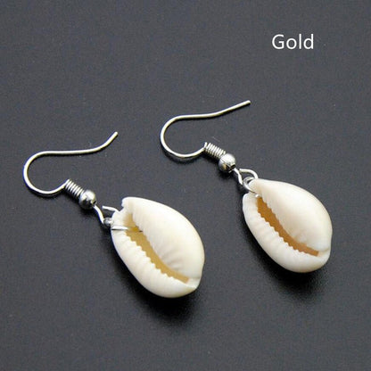 New Jewelry White Shell Fashion Shell Pendant Earrings Simple And Popular Earrings-Jewearrings