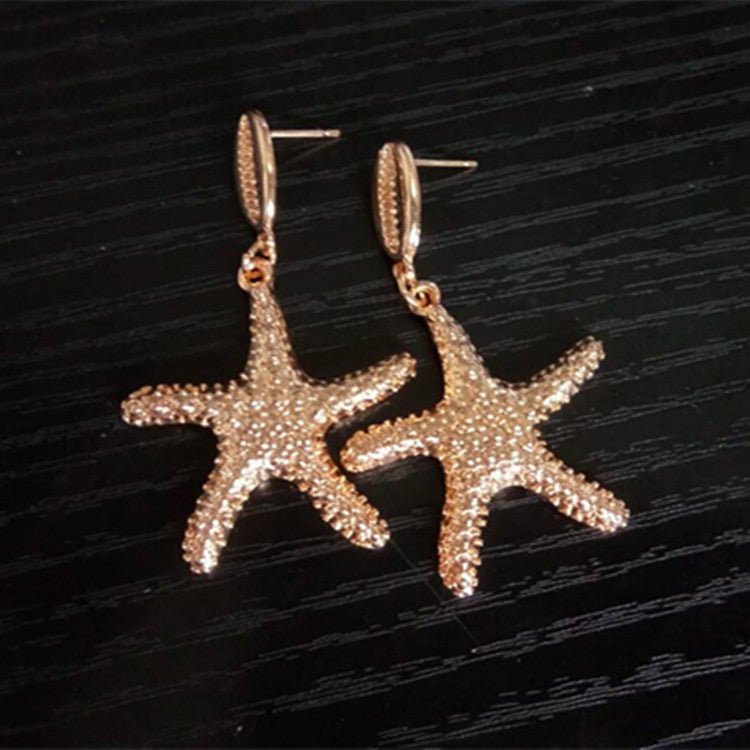 New Ocean Style Holiday Starfish Shell Earrings Retro Beach Style Earrings Earrings-Jewearrings