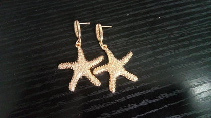 New Ocean Style Holiday Starfish Shell Earrings Retro Beach Style Earrings Earrings-Jewearrings