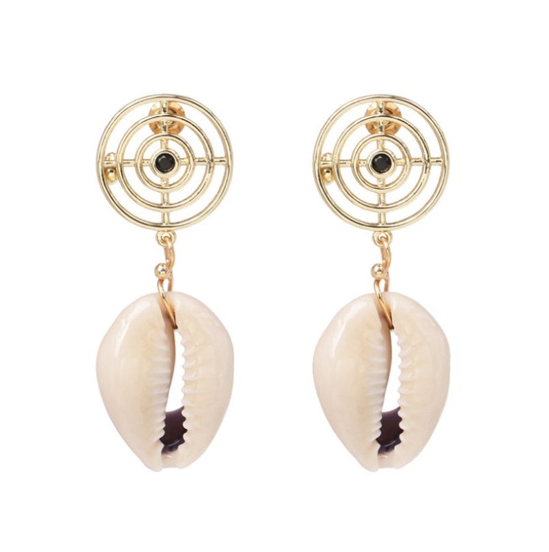 New pearl shell earrings female cross-border Amazon wish European and American creative fashion earrings earrings accessories-Jewearrings