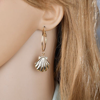 New Simple Earrings Women Ins Cross-border Hot-selling Shell Ear Jewelry-Jewearrings