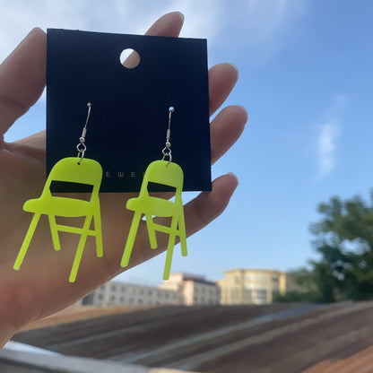 New Style Earrings Acrylic Small Chair Earrings Personality-Jewearrings