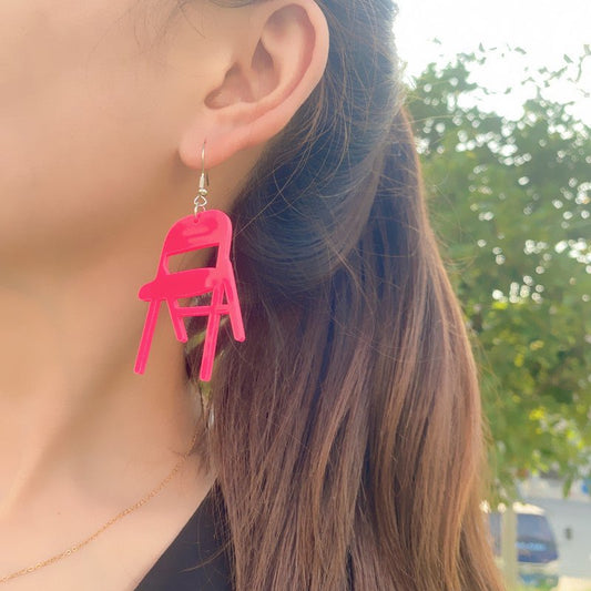 New Style Earrings Acrylic Small Chair Earrings Personality-Jewearrings