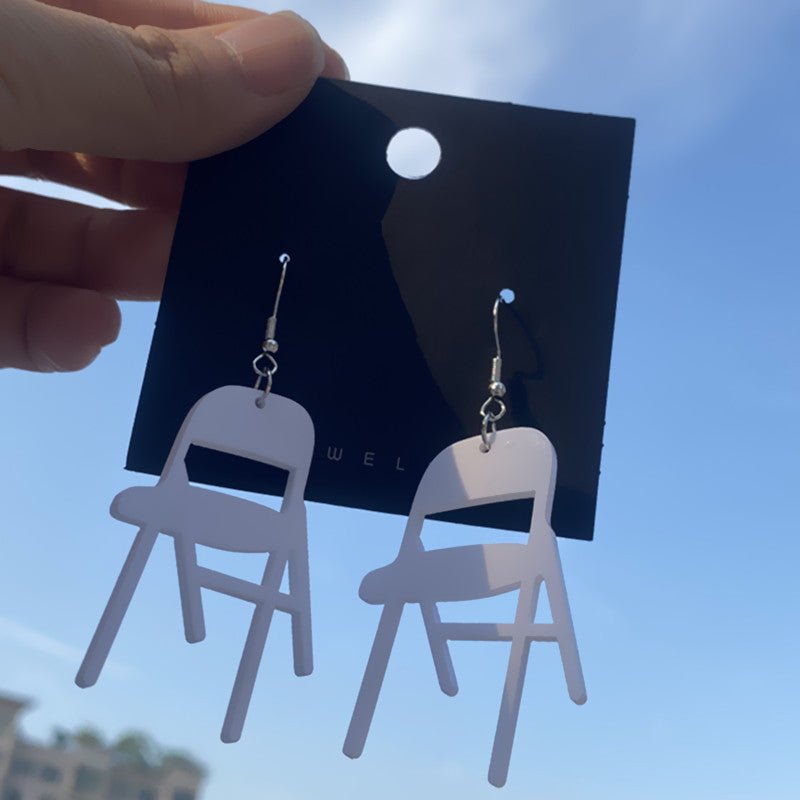 New Style Earrings Acrylic Small Chair Earrings Personality-Jewearrings