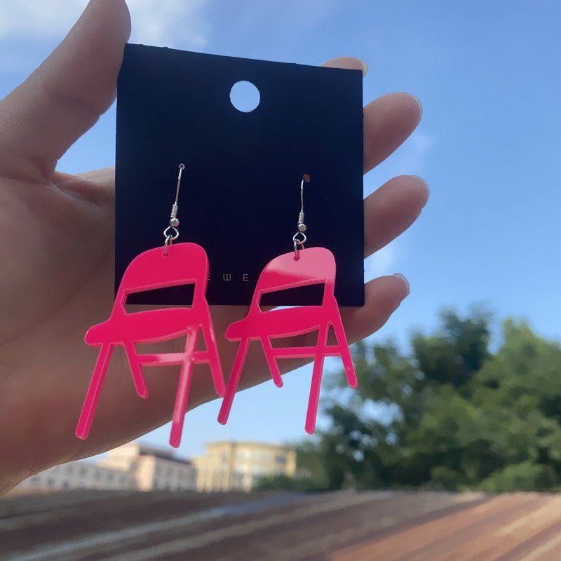 New Style Earrings Acrylic Small Chair Earrings Personality-Jewearrings