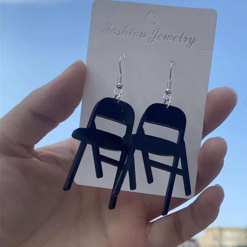 New Style Earrings Acrylic Small Chair Earrings Personality-Jewearrings