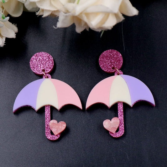 New Umbrella Cute Fashion Acrylic Earrings Jewelry-Jewearrings