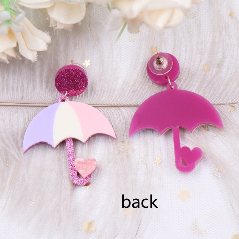 New Umbrella Cute Fashion Acrylic Earrings Jewelry-Jewearrings