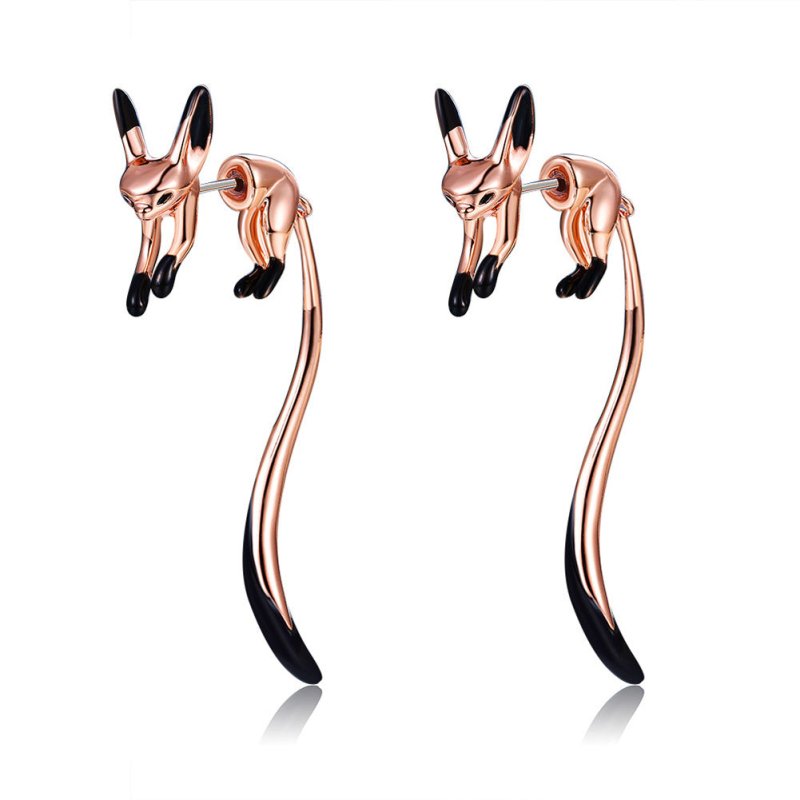 New Women's Fashion Big Cute Fox Earrings-Jewearrings