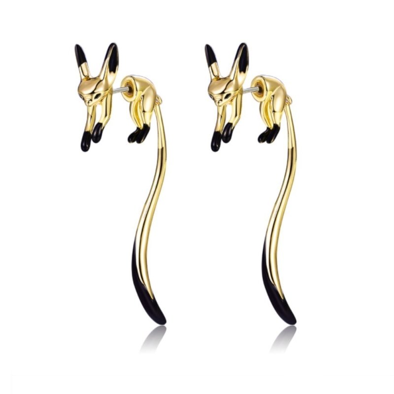 New Women's Fashion Big Cute Fox Earrings-Jewearrings