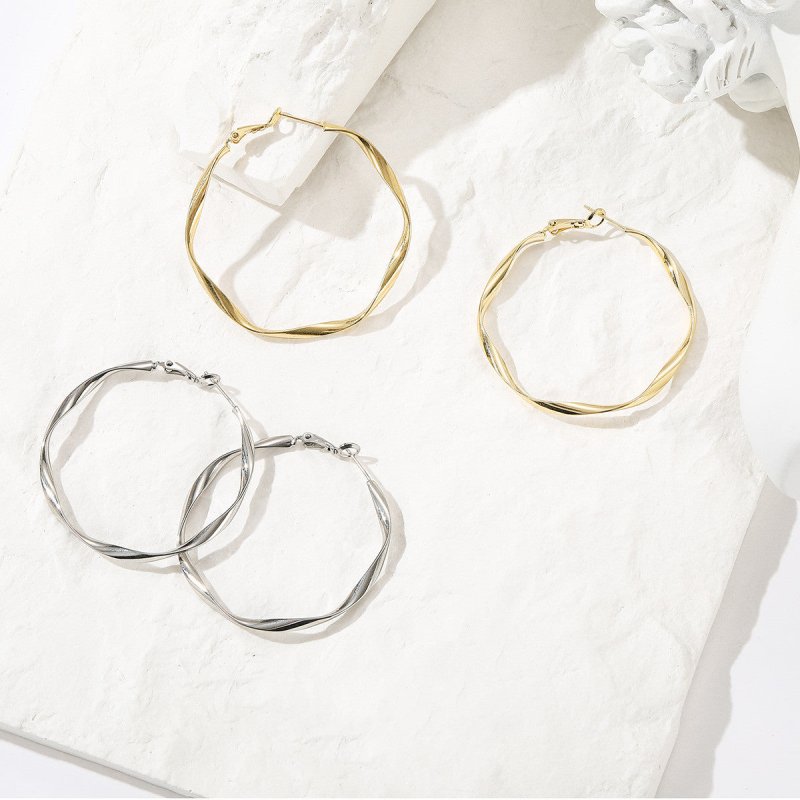 Niche Temperament Big Hoop Earrings-Jewearrings