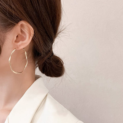 Niche Temperament Big Hoop Earrings-Jewearrings