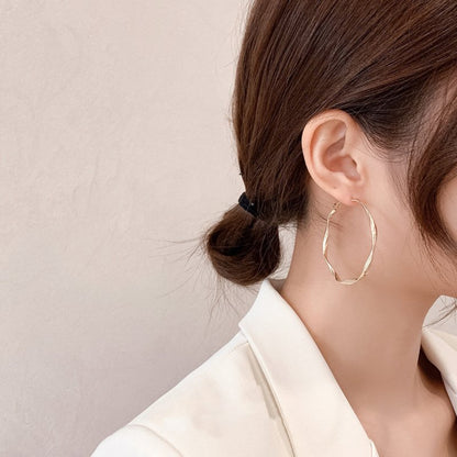 Niche Temperament Big Hoop Earrings-Jewearrings