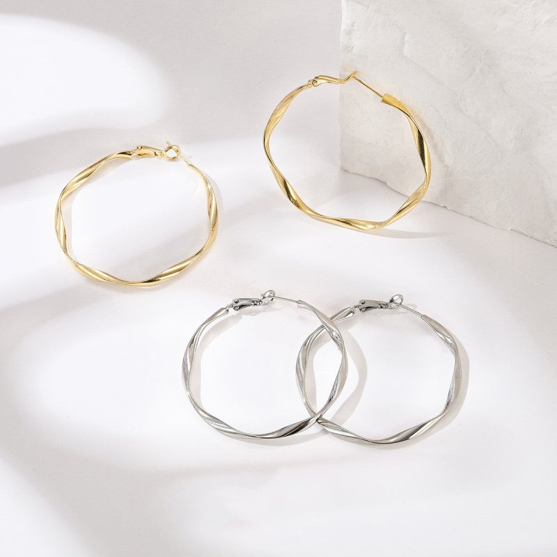 Niche Temperament Big Hoop Earrings-Jewearrings