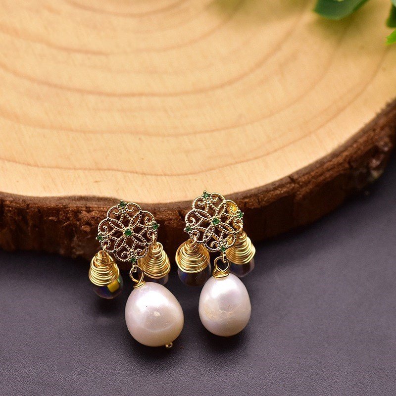 Original Natural Baroque Edison Pearl Earrings-Jewearrings