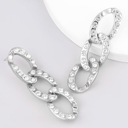 Oval CCB Diamond Acrylic Earrings Women-Jewearrings