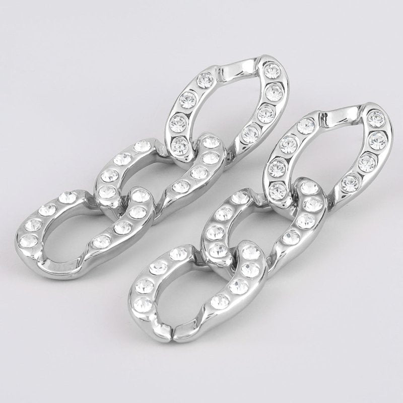 Oval CCB Diamond Acrylic Earrings Women-Jewearrings