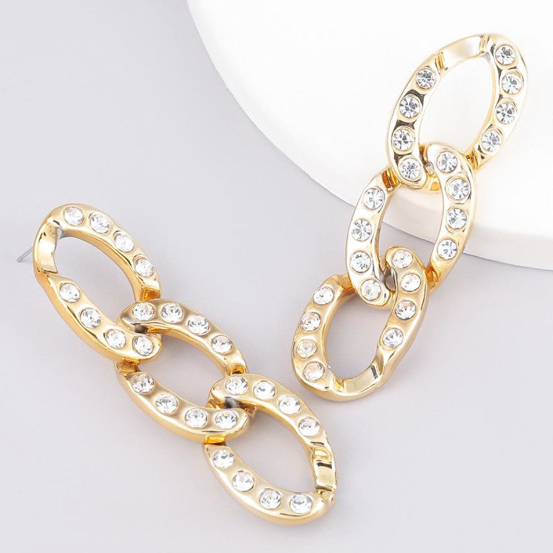 Oval CCB Diamond Acrylic Earrings Women-Jewearrings