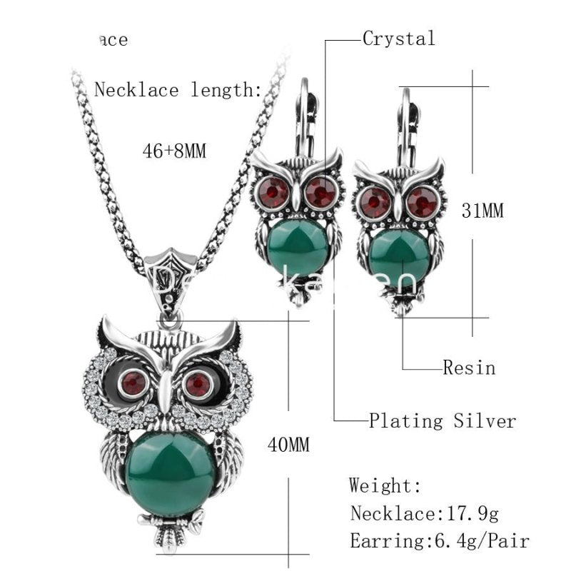 Owl Earrings Creative Jewelry Set-Jewearrings