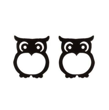 Owl Earrings Cute Stainless Steel-Jewearrings