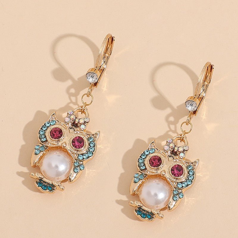 Owl Earrings Exquisite Cute Eardrops-Jewearrings