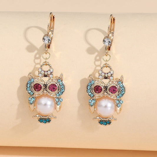 Owl Earrings Exquisite Cute Eardrops-Jewearrings