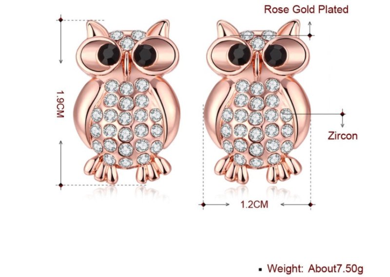 Owl Earrings Fashion Stud-Jewearrings