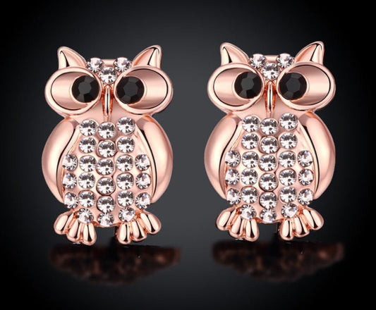 Owl Earrings Fashion Stud-Jewearrings