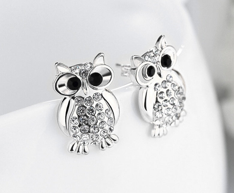 Owl Earrings Fashion Stud-Jewearrings