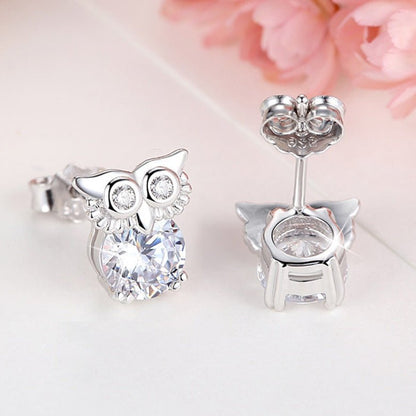 Owl Earrings Korean Sweet Earrings-Jewearrings