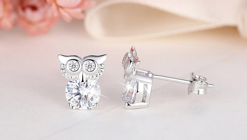 Owl Earrings Korean Sweet Earrings-Jewearrings