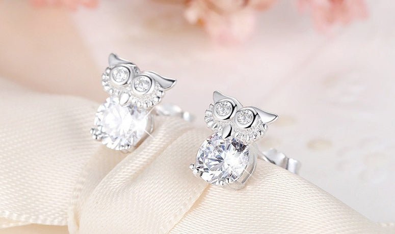 Owl Earrings Korean Sweet Earrings-Jewearrings