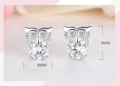 Owl Earrings Korean Sweet Earrings-Jewearrings