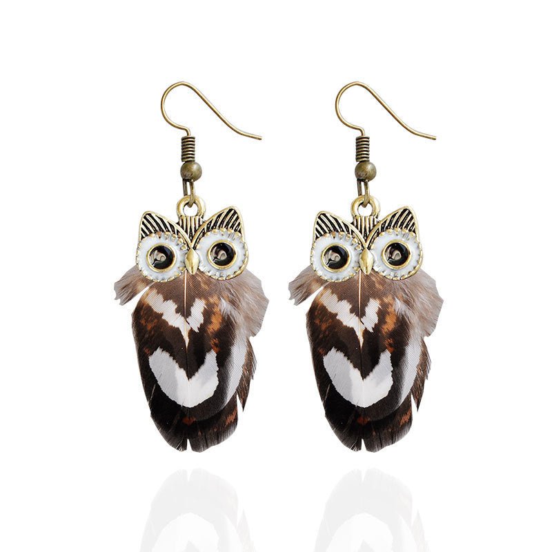 Owl Earrings Personalized Fur Studs-Jewearrings