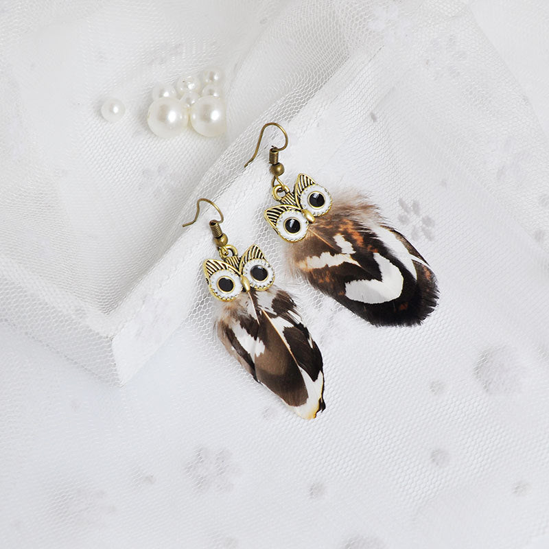 Owl Earrings Personalized Fur Studs-Jewearrings