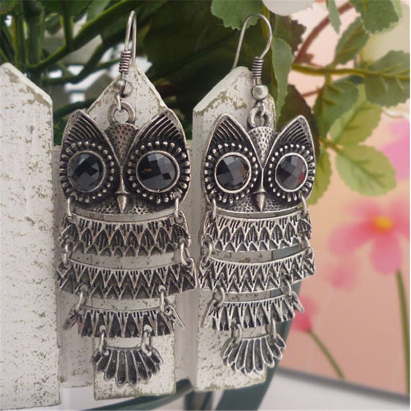 Owl Earrings Retro Knotty Earrings-Jewearrings