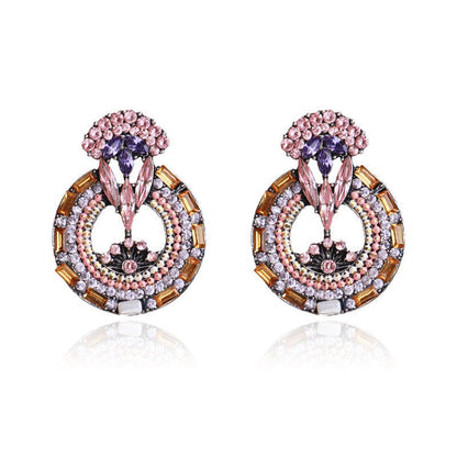 Palace Retro Temperament Ladies Diamond Earrings Wild Big-Jewearrings