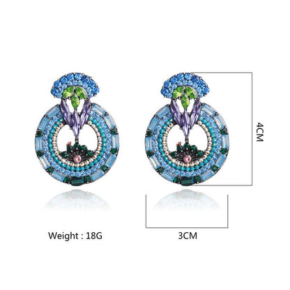 Palace Retro Temperament Ladies Diamond Earrings Wild Big-Jewearrings