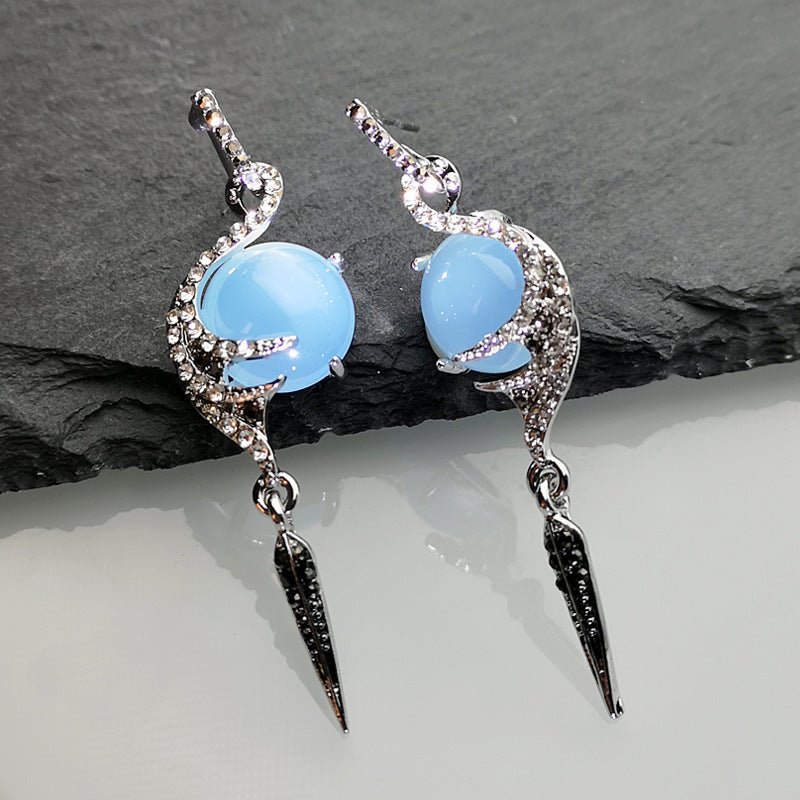 Peacock Earrings Bird Diamond-Jewearrings