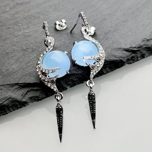 Peacock Earrings Bird Diamond-Jewearrings