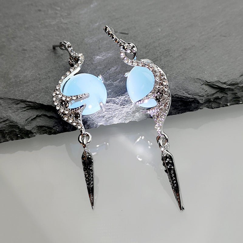 Peacock Earrings Bird Diamond-Jewearrings