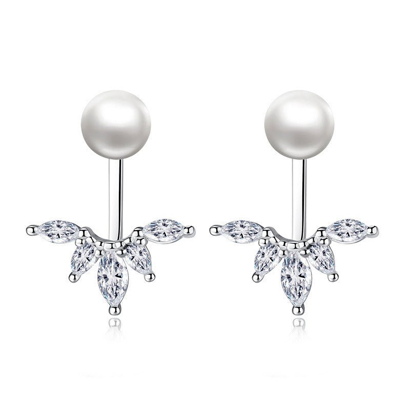 Peacock Earrings Korean Pearl Style-Jewearrings