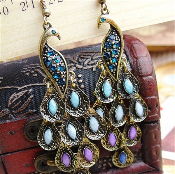 Peacock Earrings Miss Diamond-Jewearrings