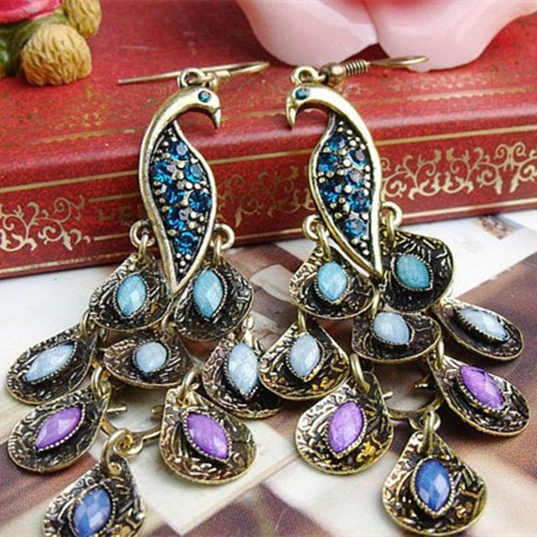 Peacock Earrings Miss Diamond-Jewearrings