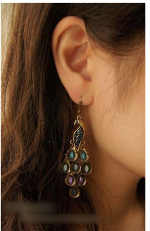 Peacock Earrings Miss Diamond-Jewearrings