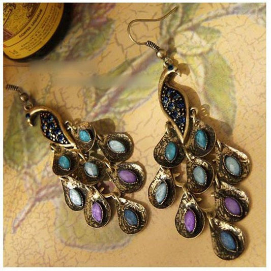 Peacock Earrings Miss Diamond-Jewearrings