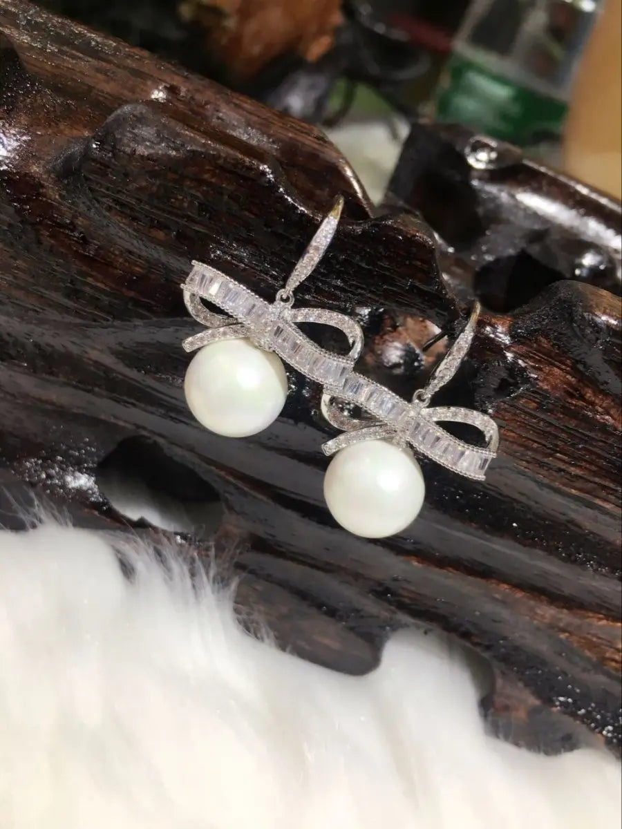 Pearl Bow Earrings - Cute & Elegant for Every Occasion-Jewearrings